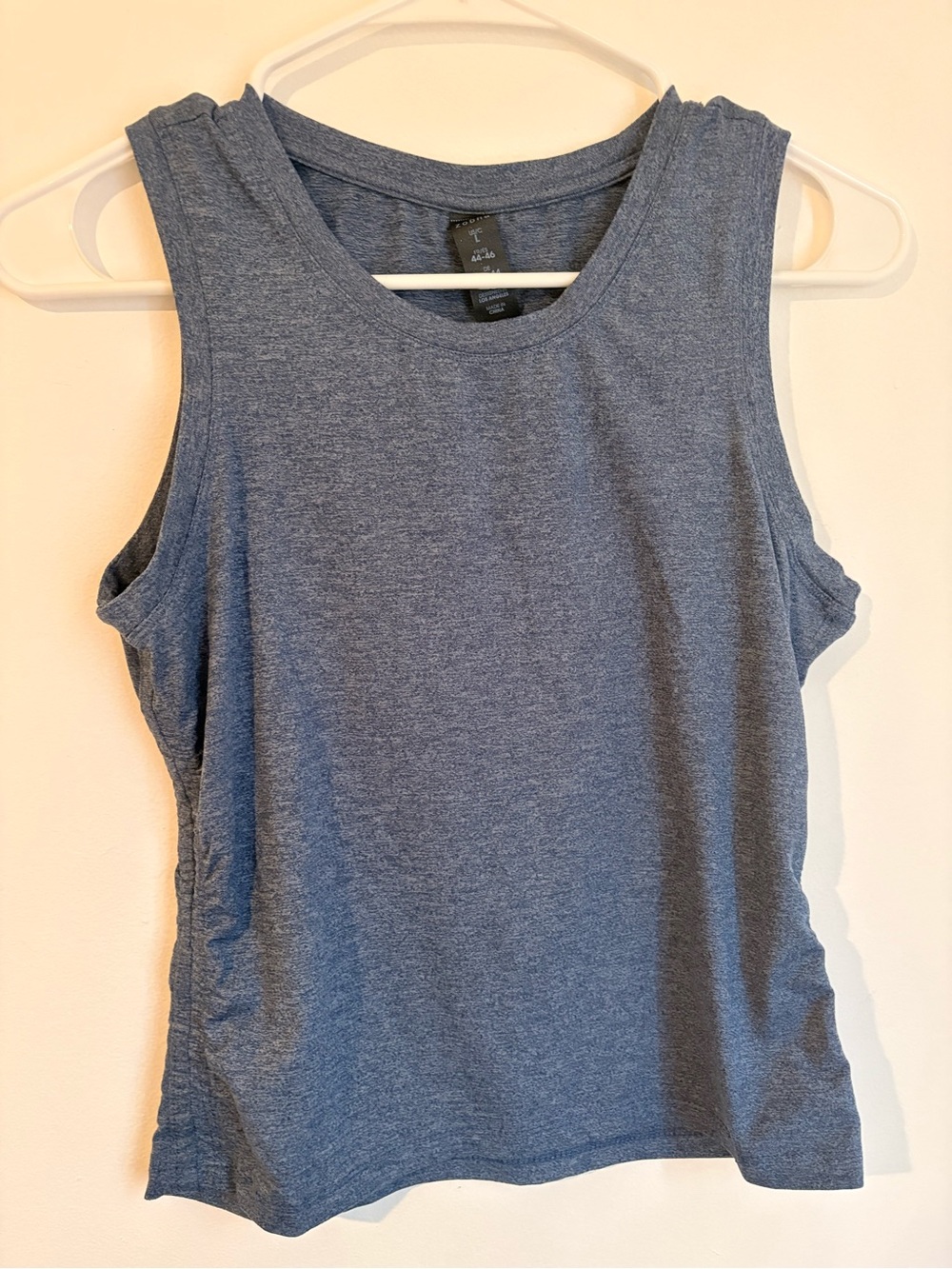 Classic Scoop-Neck Heather Blue Tank Top